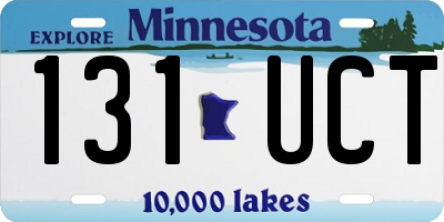 MN license plate 131UCT