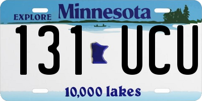 MN license plate 131UCU