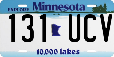 MN license plate 131UCV