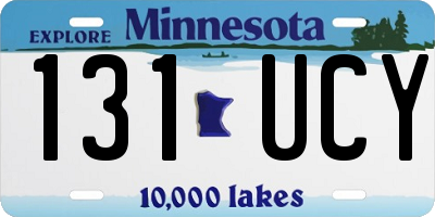 MN license plate 131UCY