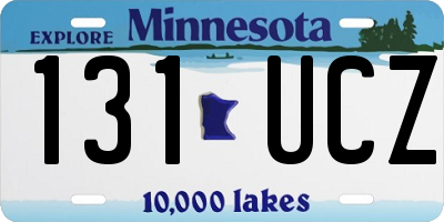 MN license plate 131UCZ