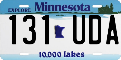 MN license plate 131UDA