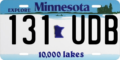 MN license plate 131UDB