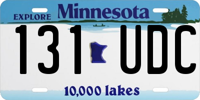 MN license plate 131UDC