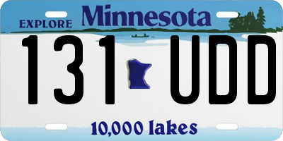 MN license plate 131UDD