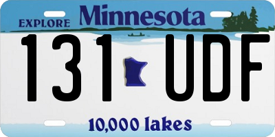 MN license plate 131UDF