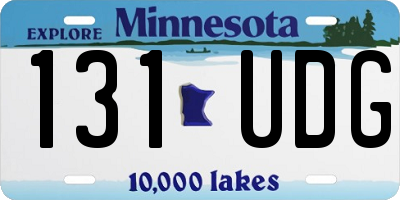 MN license plate 131UDG