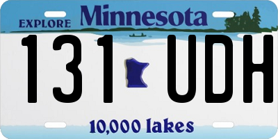 MN license plate 131UDH