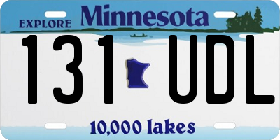 MN license plate 131UDL
