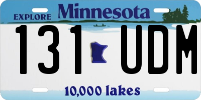 MN license plate 131UDM