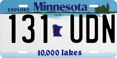 MN license plate 131UDN