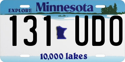 MN license plate 131UDO
