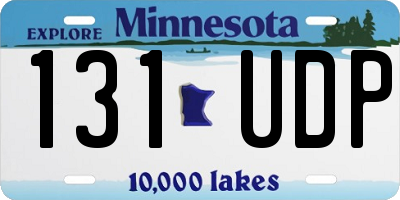 MN license plate 131UDP