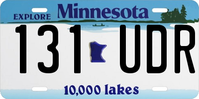 MN license plate 131UDR