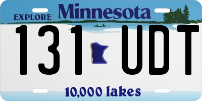 MN license plate 131UDT