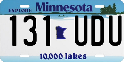 MN license plate 131UDU