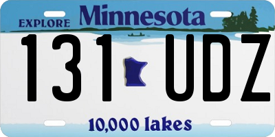 MN license plate 131UDZ