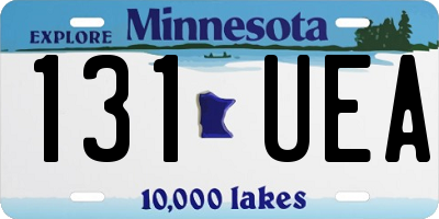 MN license plate 131UEA
