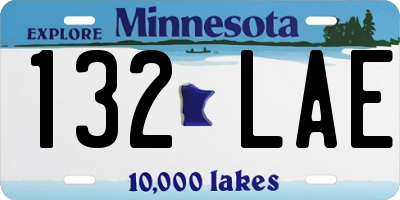 MN license plate 132LAE