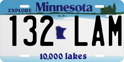 MN license plate 132LAM