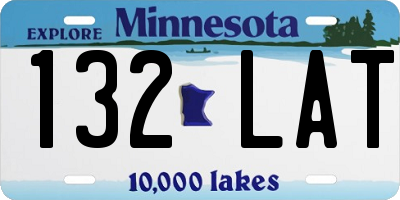 MN license plate 132LAT