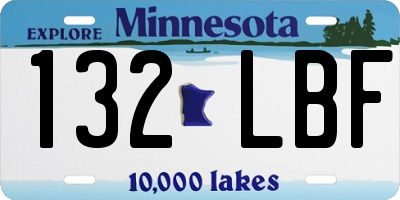MN license plate 132LBF