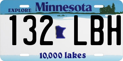 MN license plate 132LBH