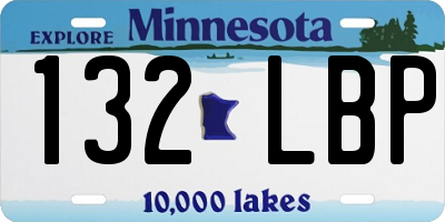 MN license plate 132LBP