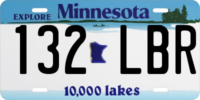 MN license plate 132LBR