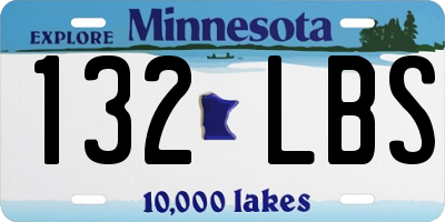 MN license plate 132LBS