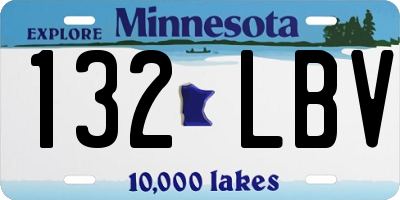 MN license plate 132LBV