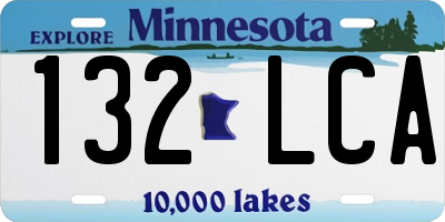 MN license plate 132LCA