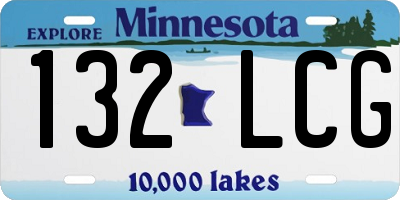 MN license plate 132LCG