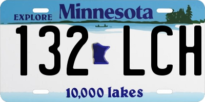 MN license plate 132LCH