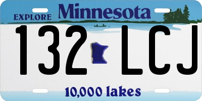 MN license plate 132LCJ