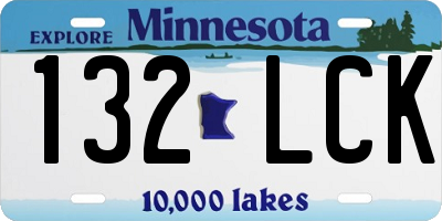 MN license plate 132LCK