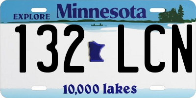 MN license plate 132LCN