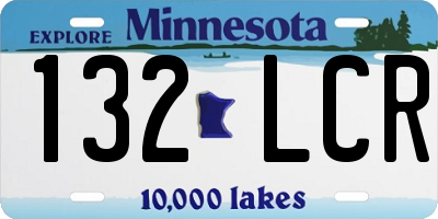 MN license plate 132LCR