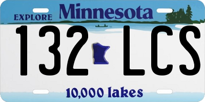 MN license plate 132LCS