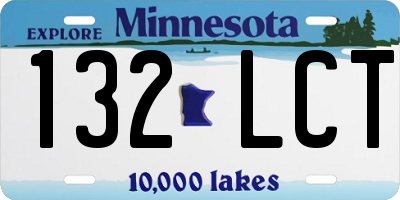 MN license plate 132LCT