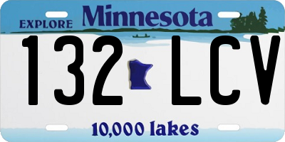 MN license plate 132LCV