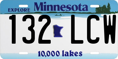 MN license plate 132LCW