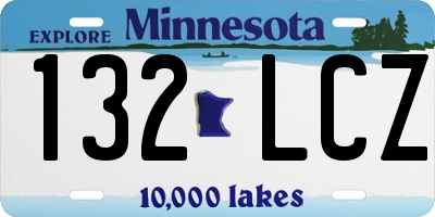 MN license plate 132LCZ