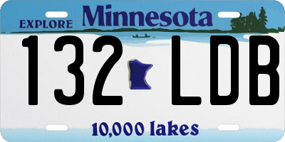 MN license plate 132LDB