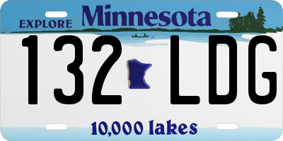 MN license plate 132LDG