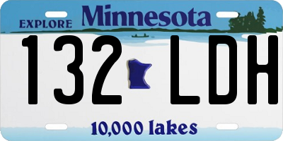 MN license plate 132LDH