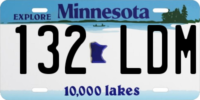 MN license plate 132LDM