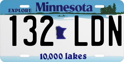 MN license plate 132LDN