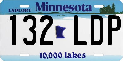 MN license plate 132LDP