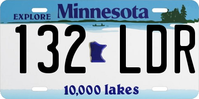 MN license plate 132LDR